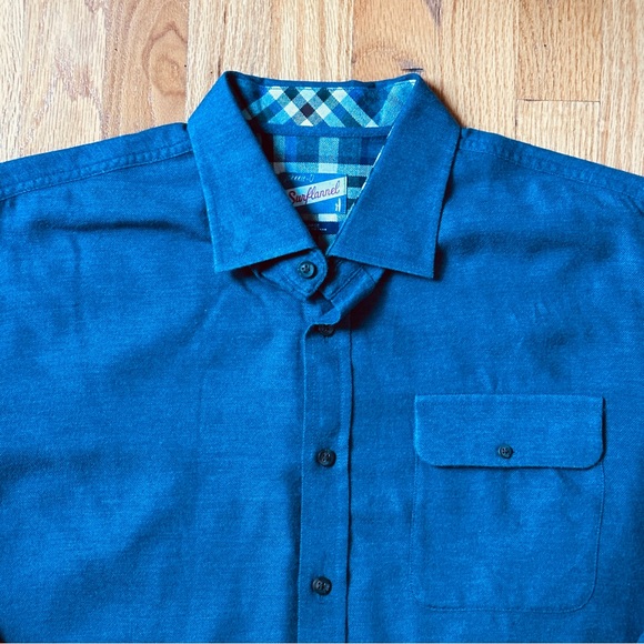 Johnnie-O Men’s XL Midnight Flannel Grommet Surf Long Sleeve Button Down Shirt - Picture 3 of 8